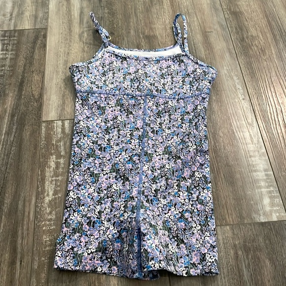 Beach Riot Jordan Floral Lavender Unitard Workout Romper Onesie XS - Picture 2 of 6